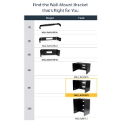 Picture of StarTech.com 8U Wall Mount Network Rack - 14 Inch Deep (Low Profile) - 19" Patch Panel Bracket for Shallow Server and IT Equipment, Network Switches - 80lbs/36kg Weight Capacity, Black