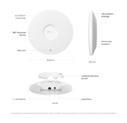 Picture of TP-Link Omada BE9300 Ceiling Mount Tri-Band Wi-Fi 7 Access Point