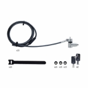 Picture of StarTech.com 25-Pack Universal Laptop Lock 6.6ft (2m), Master Keyed Locking Cable, Computer Security, Compatible w/Noble Wedge®/Nano/K-Slot; Anti-Theft Cut-Resistant Cable