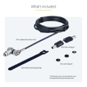 Picture of StarTech.com 25-Pack Universal Laptop Lock 6.6ft (2m), Master Keyed Locking Cable, Computer Security, Compatible w/Noble Wedge®/Nano/K-Slot; Anti-Theft Cut-Resistant Cable