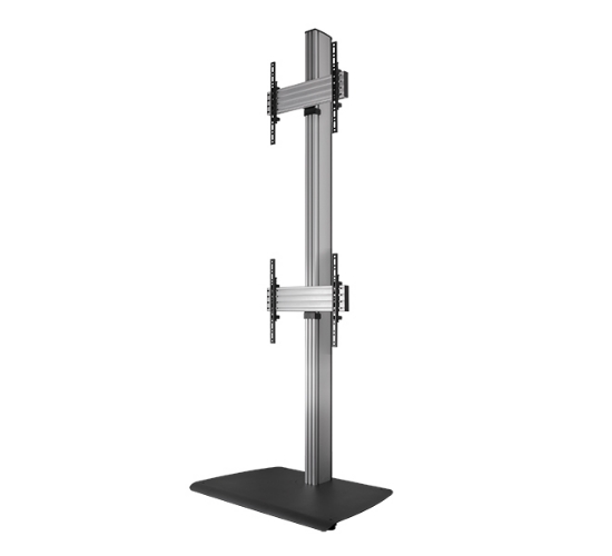 Picture of B-Tech SYSTEM X - Universal Dual Stack Flat Screen Floor Stand (VESA 600 x 400) - 2.4m