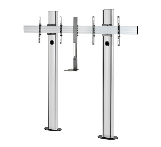 Picture of B-Tech MODE-AL - Premium Bolt-Down Twin Screen VC Stand - (VESA 600 x 400) - 2m