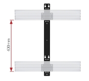 Picture of B-Tech SYSTEM X - Twin Rail Mounting Bracket for BT8390 - 19mm from Wall