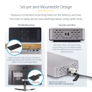 Picture of StarTech.com USB4 Docking Station, USB-C 40Gbps, Dual Video HDMI, Up to 2x 4K 60Hz 4:4:4 (RGB) or 2x 4K 120Hz 4:2:2, Multi-Monitor Dock, 6x USB, 2.5GbE, 100W PD