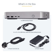 Picture of StarTech.com USB4 Docking Station, USB-C 40Gbps, Dual Video HDMI, Up to 2x 4K 60Hz 4:4:4 (RGB) or 2x 4K 120Hz 4:2:2, Multi-Monitor Dock, 6x USB, 2.5GbE, 100W PD
