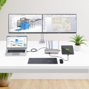 Picture of StarTech.com USB4 Docking Station, USB-C 40Gbps, Dual Video HDMI, Up to 2x 4K 60Hz 4:4:4 (RGB) or 2x 4K 120Hz 4:2:2, Multi-Monitor Dock, 6x USB, 2.5GbE, 100W PD