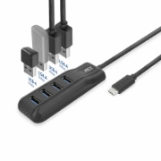 Picture of ACT AC6420 interface hub USB 3.2 Gen 1 (3.1 Gen 1) Type-C 5000 Mbit/s Black