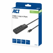Picture of ACT AC6420 interface hub USB 3.2 Gen 1 (3.1 Gen 1) Type-C 5000 Mbit/s Black