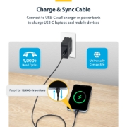 Picture of StarTech.com 3m (9.8ft) USB-C Charging Cable, USB C Cable, USB 2.0 Type-C Laptop Charger Cord, 60W 3A Power Delivery, TPE Jacket, USB-C Data Transfer Cable, M/M