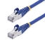 Picture of StarTech.com 50cm Blue CAT8 Ethernet Cable, Snagless RJ45, 25G/40G, 2000MHz, 100W PoE++, S/FTP, 26AWG Pure Bare Copper Wire, LSZH, Shielded Network Patch Cord w/Strain Reliefs, Fluke Channel Tested