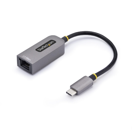 Picture of StarTech.com 2.5GbE USB-C to Ethernet Adapter, NBASE-T NIC, USB 3.0 Type-C 2.5/1G Multi Speed Network, Thunderbolt Compatible, Windows & Mac