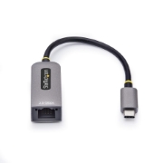Picture of StarTech.com 2.5GbE USB-C to Ethernet Adapter, NBASE-T NIC, USB 3.0 Type-C 2.5/1G Multi Speed Network, Thunderbolt Compatible, Windows & Mac
