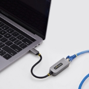 Picture of StarTech.com 2.5GbE USB-C to Ethernet Adapter, NBASE-T NIC, USB 3.0 Type-C 2.5/1G Multi Speed Network, Thunderbolt Compatible, Windows & Mac