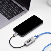 Picture of StarTech.com 2.5GbE USB-C to Ethernet Adapter, NBASE-T NIC, USB 3.0 Type-C 2.5/1G Multi Speed Network, Thunderbolt Compatible, Windows & Mac