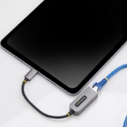 Picture of StarTech.com 2.5GbE USB-C to Ethernet Adapter, NBASE-T NIC, USB 3.0 Type-C 2.5/1G Multi Speed Network, Thunderbolt Compatible, Windows & Mac