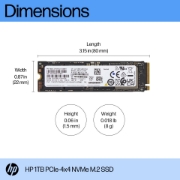 Picture of HP 1TB PCIe-4x4 NVMe Solid State Drive M.2 PCI Express 4.0