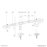 Picture of Neomounts DS60-600BL2 Monitor arm 10-32" - Quick-fix - 180°-stop