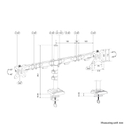 Picture of Neomounts DS60-600BL2 Monitor arm 10-32" - Quick-fix - 180°-stop