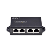 Picture of StarTech.com 2-Port Gigabit Midspan PoE+ Injector, 10/100/1000Mbps, PoE+ (802.3af/at), 30W, 1Gbps Ethernet, Wall Mountable, Unmanaged Inline Power Over Ethernet
