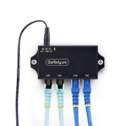 Picture of StarTech.com 2-Port Gigabit Midspan PoE+ Injector, 10/100/1000Mbps, PoE+ (802.3af/at), 30W, 1Gbps Ethernet, Wall Mountable, Unmanaged Inline Power Over Ethernet