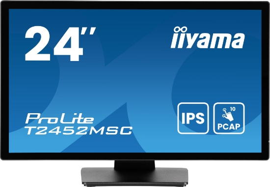 Picture of iiyama ProLite T2452MSC-B1AG computer monitor 60.5 cm (23.8") 1920 x 1080 pixels Full HD LED Touchscreen Black