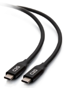 Picture of C2G 2.5ft (0.8m) USB-C® Male to USB-C Male Cable (20V 5A) - USB4® (40Gbps)