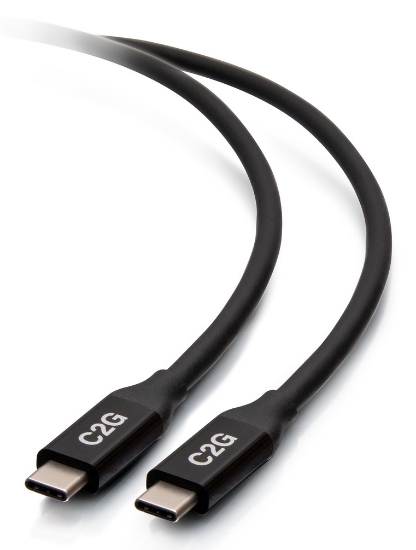Picture of C2G 2.5ft (0.8m) USB-C® Male to USB-C Male Cable (20V 5A) - USB4® (40Gbps)