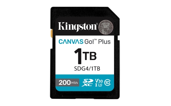 Picture of Kingston Technology 1TB SDXC Canvas Go Plus Gen4 200MB/s C10 UHS-I U3 V30