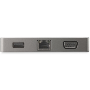 Picture of StarTech.com USB C Multiport Adapter to 4K HDMI or 1080p VGA - USB Type C Travel Dock with 95W PD Pass-Through, USB-A, Gigabit Ethernet - USB-C Video Display Adapter Mini Docking Station