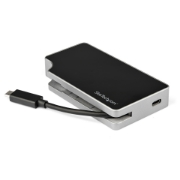 Picture of StarTech.com USB C Multiport Adapter to 4K HDMI or 1080p VGA - USB Type C Travel Dock with 95W PD Pass-Through, USB-A, Gigabit Ethernet - USB-C Video Display Adapter Mini Docking Station