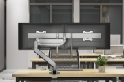 Picture of Neomounts NM-D775DXSILVER Monitor arm 10-32" - gas spring - Topfix - 180°-stop