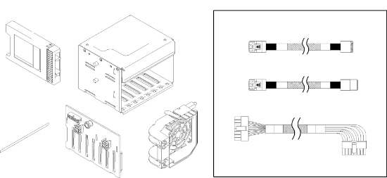 Picture of Lenovo ThinkSystem ST250 3.5" SATA/SAS 4-Bay Backplane Kit HDD enclosure Metallic 3.5"