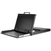 Picture of StarTech.com Rackmount KVM Console HD 1080p - Single Port VGA KVM with 17" LCD Monitor for Server Rack - Fully Featured 1U LCD KVM Drawer w/Cables & Hardware - USB Support - 50,000 MTBF
