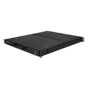 Picture of StarTech.com Rackmount KVM Console HD 1080p - Single Port VGA KVM with 17" LCD Monitor for Server Rack - Fully Featured 1U LCD KVM Drawer w/Cables & Hardware - USB Support - 50,000 MTBF