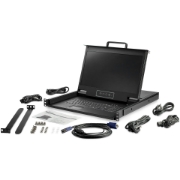 Picture of StarTech.com Rackmount KVM Console HD 1080p - Single Port VGA KVM with 17" LCD Monitor for Server Rack - Fully Featured 1U LCD KVM Drawer w/Cables & Hardware - USB Support - 50,000 MTBF