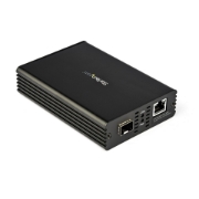 Picture of StarTech.com 10GbE Fiber Ethernet Media Converter for 1/2.5/5/10Gbps Network NBASE-T SFP to RJ45 Multigigabit Singlemode/Multimode Fiber Optic to Copper Network Ethernet to Fiber Bridge~10GbE Fiber Ethernet Media Converter for 10Gbps Network 10GBASE-T SFP to RJ45 Multigigabit Singlemode/Multimode Fiber Optic to Copper Network Ethernet to Fiber Bridge