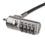 Picture of StarTech.com 6.5ft (2m) Laptop Cable Lock - 4 Digit Combination Laptop/Desktop Security Cable Lock for K-Slot Devices/Computers/Monitors - Portable Anti-Theft Vinyl Coated Steel Cable Lock