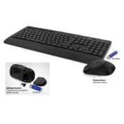 Picture of ACT Wireless keyboard and mouse bundle (Qwerty), silent click, eco-friendly, made from recycled materials