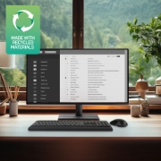 Picture of ACT Wireless keyboard and mouse bundle (Qwerty), silent click, eco-friendly, made from recycled materials
