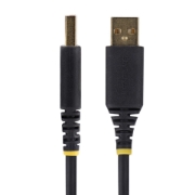 Picture of StarTech.com 1ft (30cm) USB to Null Modem Serial Adapter Cable, COM Retention, FTDI, USB-A to DB9 RS232, Interchangeable DB9 Nuts/Screws, Windows/macOS/Linux
