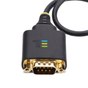 Picture of StarTech.com 1ft (30cm) USB to Serial Adapter Cable, COM Retention, Interchangeable Nuts/Screws, USB-A to DB9 RS232, FTDI IC, ESD Protection, Windows/macOS/Linux
