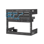 Picture of StarTech.com 8U 19" Wall Mount Network Rack - 12" Deep 2 Post Open Frame Server Room Rack for Data/AV/IT/Computer Equipment/Patch Panel with Cage Nuts & Screws 135lb Capacity, Black (RK812WALLO)