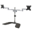 Picture of StarTech.com Dual Monitor Stand - Ergonomic Desktop Monitor Stand for up to 32" VESA Displays - Free-Standing Articulating Universal Computer Monitor Mount - Adjustable Height - Silver
