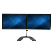 Picture of StarTech.com Dual Monitor Stand - Ergonomic Desktop Monitor Stand for up to 32" VESA Displays - Free-Standing Articulating Universal Computer Monitor Mount - Adjustable Height - Silver