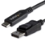 Picture of StarTech.com 6ft/1.8m USB C to DisplayPort 1.4 Cable - 4K/5K/8K USB Type-C to DP 1.4 Alt Mode Video Adapter Converter - HBR3/HDR/DSC - 8K 60Hz DP Monitor Cable for USB-C/Thunderbolt 3