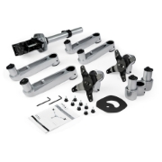 Picture of StarTech.com Desk Mount Dual Monitor Arm - Premium Articulating Monitor Arm - up to 30” VESA Mount Displays - Height Adjustable Monitor Mount - Rotate/Tilt/Swivel - Clamp/Grommet - Silver