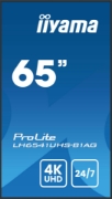 Picture of iiyama LH6541UHS-B1AG Signage Display 163.8 cm (64.5") LCD 500 cd/m² 4K Ultra HD Black 24/7