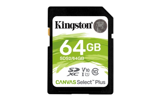Picture of Kingston Technology 64GB SDXC Canvas Select Plus 100R C10 UHS-I U1 V10