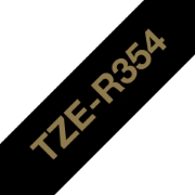 Picture of Brother TZE-R354 label-making tape Gold on black