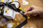 Picture of Brother TZE-R354 label-making tape Gold on black